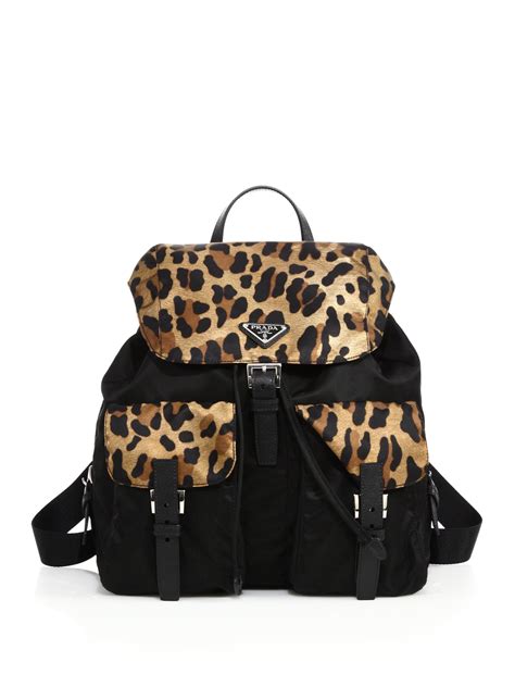 prada leopard print backpack|prada handbags.